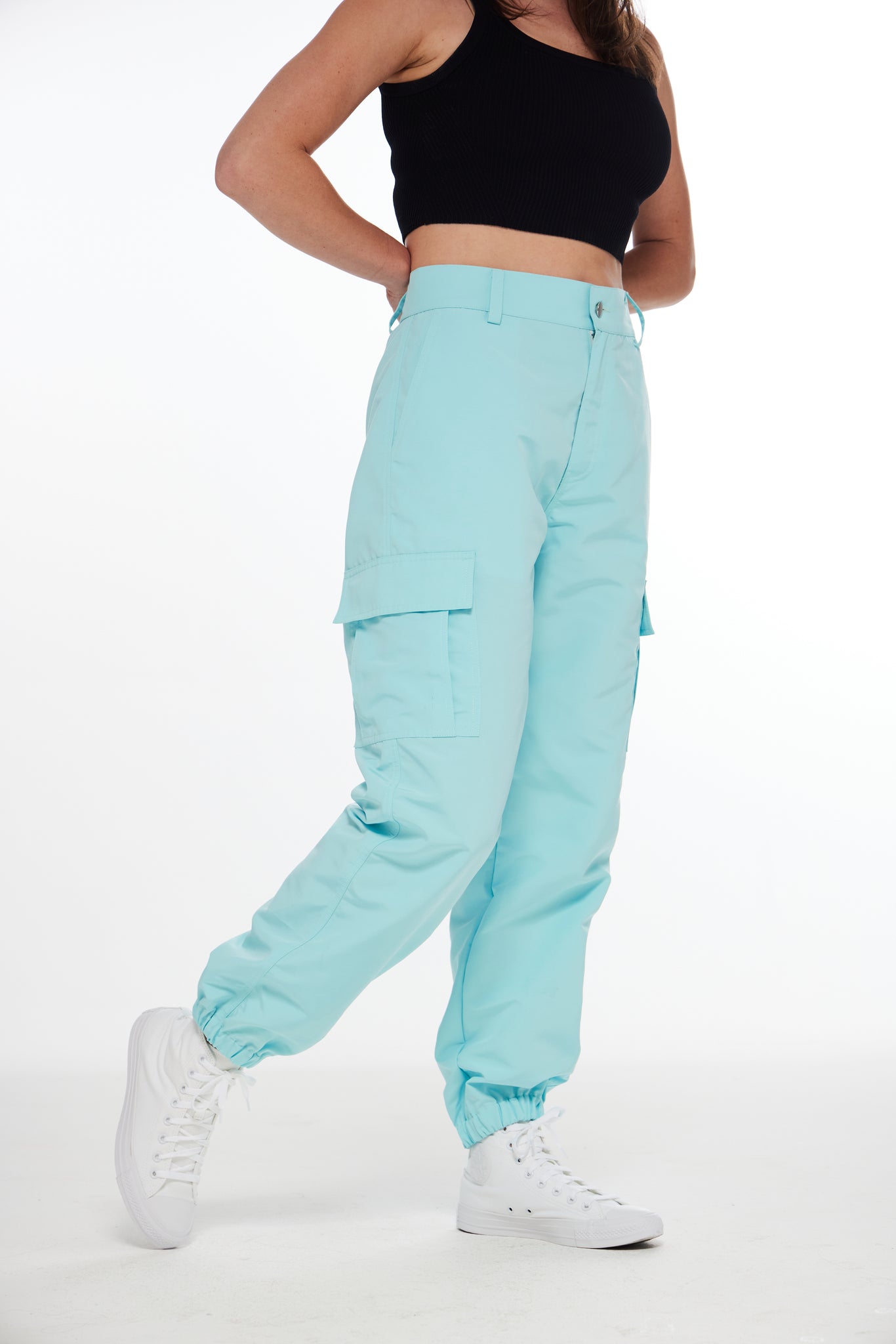 Mint Embroidery Joggers